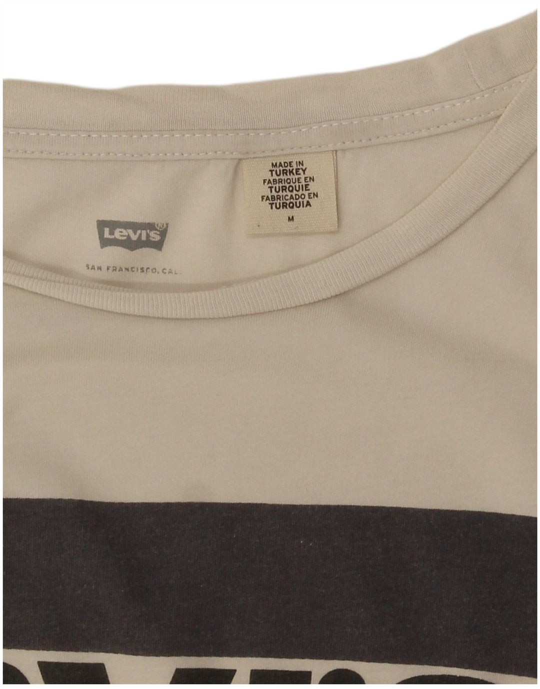 Γυναικείο γραφικό T-Shirt Levi's Top UK 14 Medium White