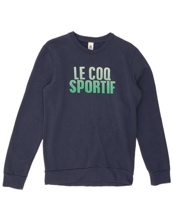 LE COQ SPORTIF Ανδρικό γραφικό φούτερ Jumper Small Navy Blue Βαμβακερό