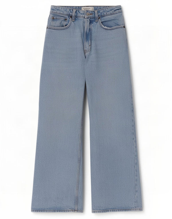Abercrombie & Fitch γυναικείο ψηλό ψηλό φαρδύ τζιν US 4 Small W27 L27 Blue