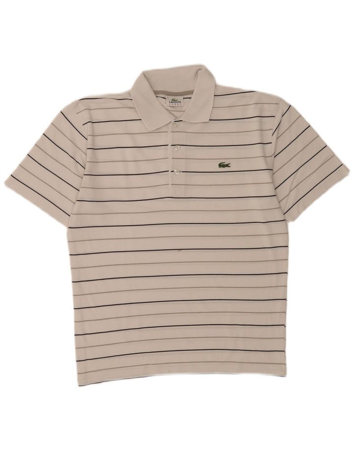 Ανδρικό πουκάμισο Polo Lacoste, Μέγεθος 4, Μεσαίο Λευκό ριγέ