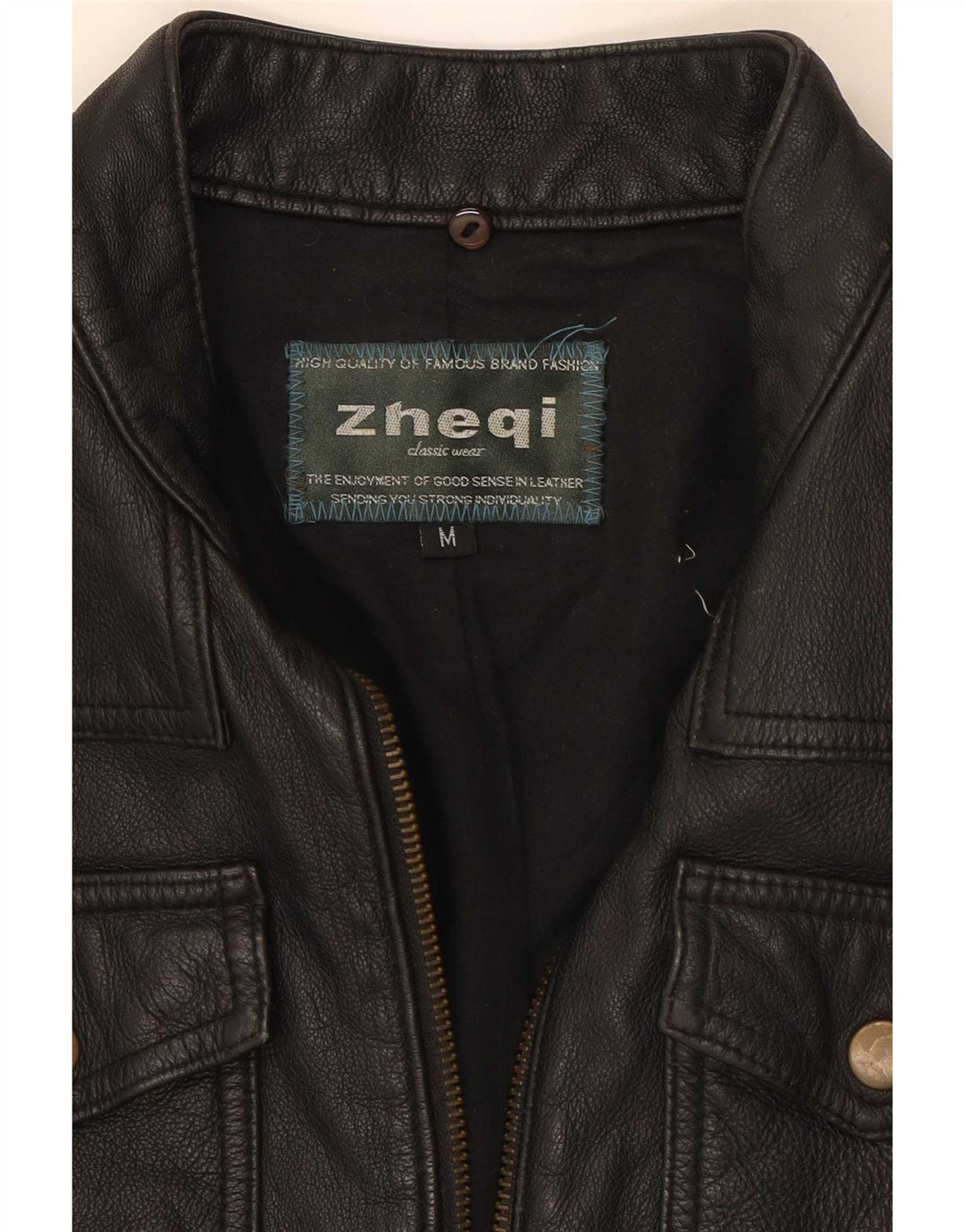 Vintage Γυναικείο Biker Δερμάτινο Μπουφάν UK 12 Medium Μαύρο