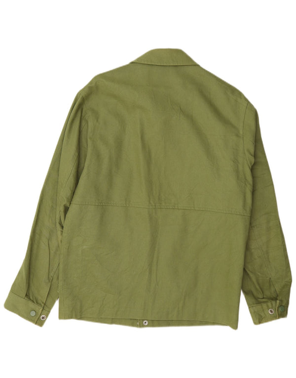 Zara Ανδρικό Bomber Jacket UK 36 Small Green Cotton