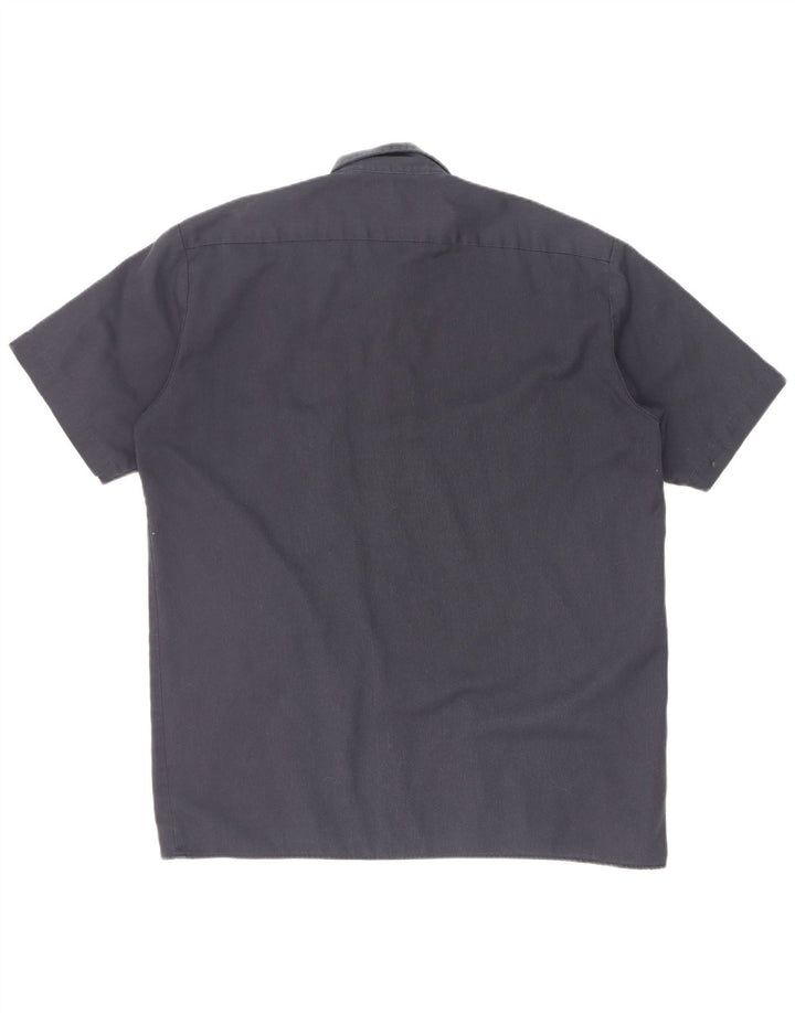 Ανδρικό κοντομάνικο πουκάμισο Dickies σε μπλε ναυτικό πολυεστέρα