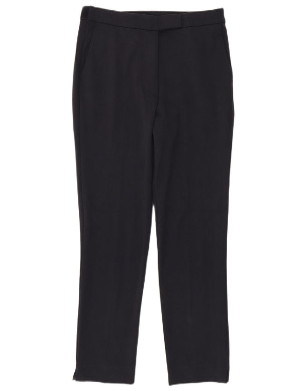 Marks & Spencer Womens Slim Casual Trousers UK 10 Small W28 L28 Navy Blue