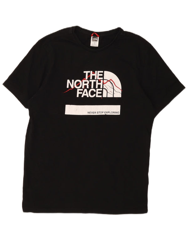 Ανδρικό γραφικό T-Shirt North Face Top Μεσαίο μαύρο βαμβακερό