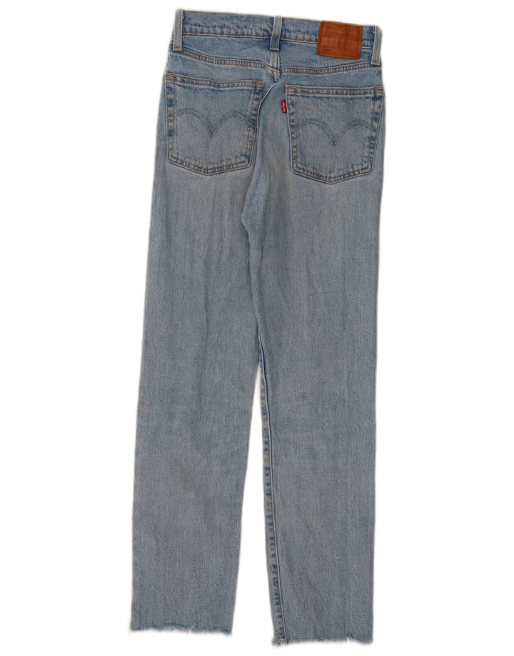 Levi's Womens 501 Straight Jeans W24 L28 Blue Cotton