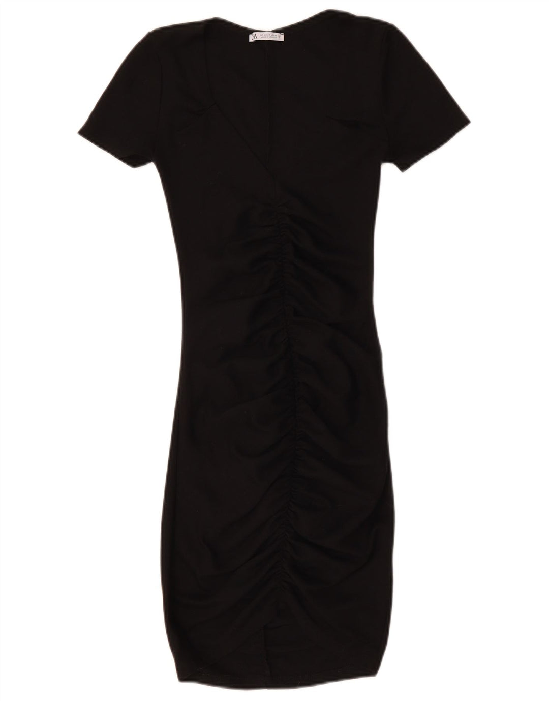 ZARA Γυναικείο Φόρεμα Bodycon UK 8 Small Black