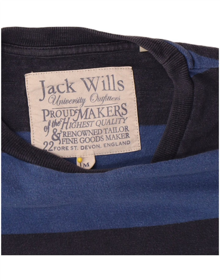 Ανδρικό μπλουζάκι Jack Wills Top Βαμβακερό μεσαίο μπλε ναυτικό ριγέ