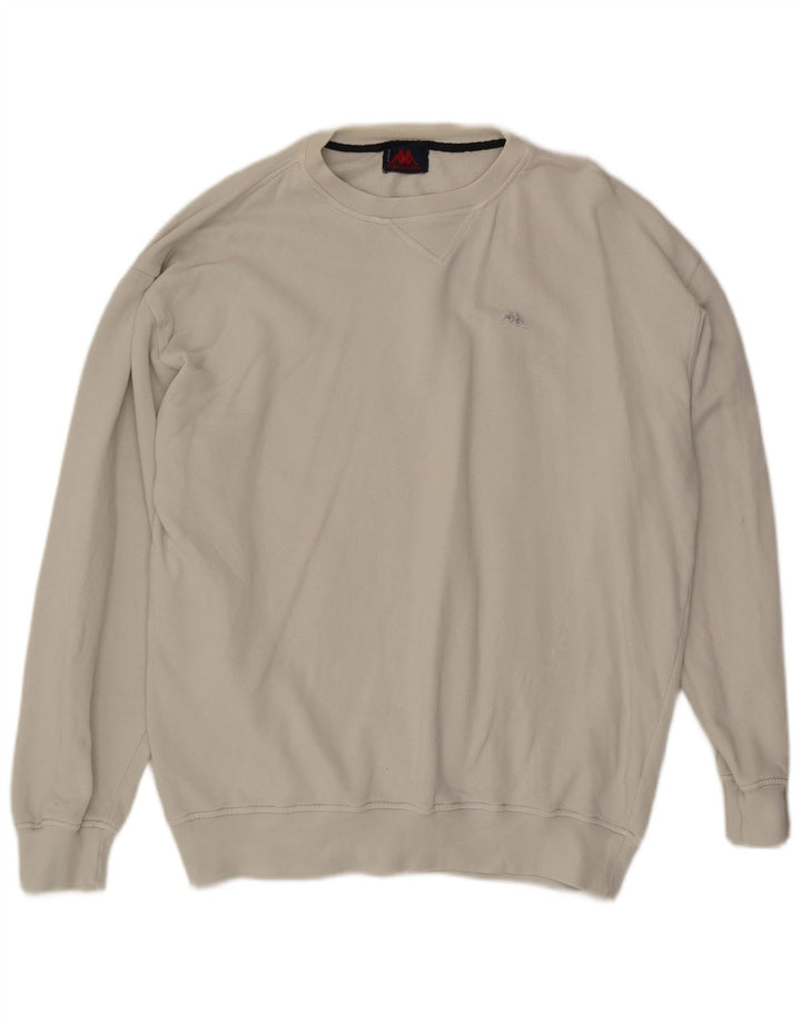 Ανδρικό φούτερ Kappa Jumper 2XL Λευκό βαμβακερό