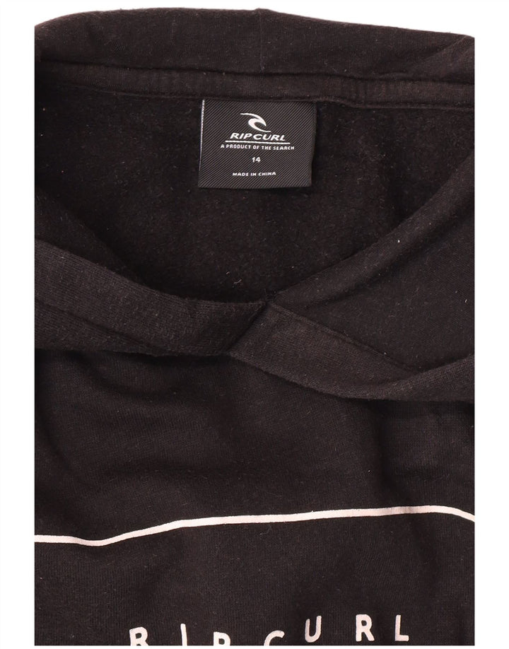 Rip Curl Γυναικείο Γραφικό Hoodie Jumper UK 14 Medium Black
