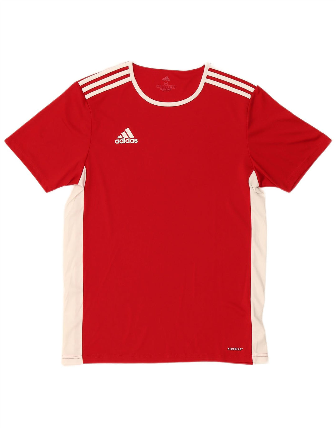 Adidas Ανδρικό T-Shirt Aeroready Top Medium Red Colorblock Πολυεστέρας
