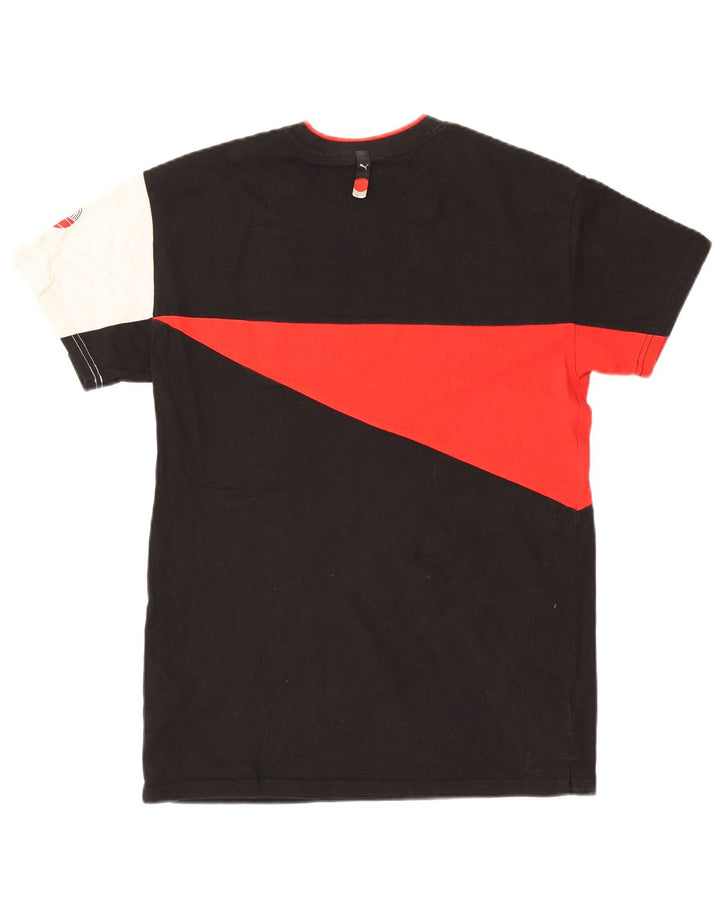 Ανδρικό T-Shirt Puma Top Small Black Colourblock Βαμβακερό