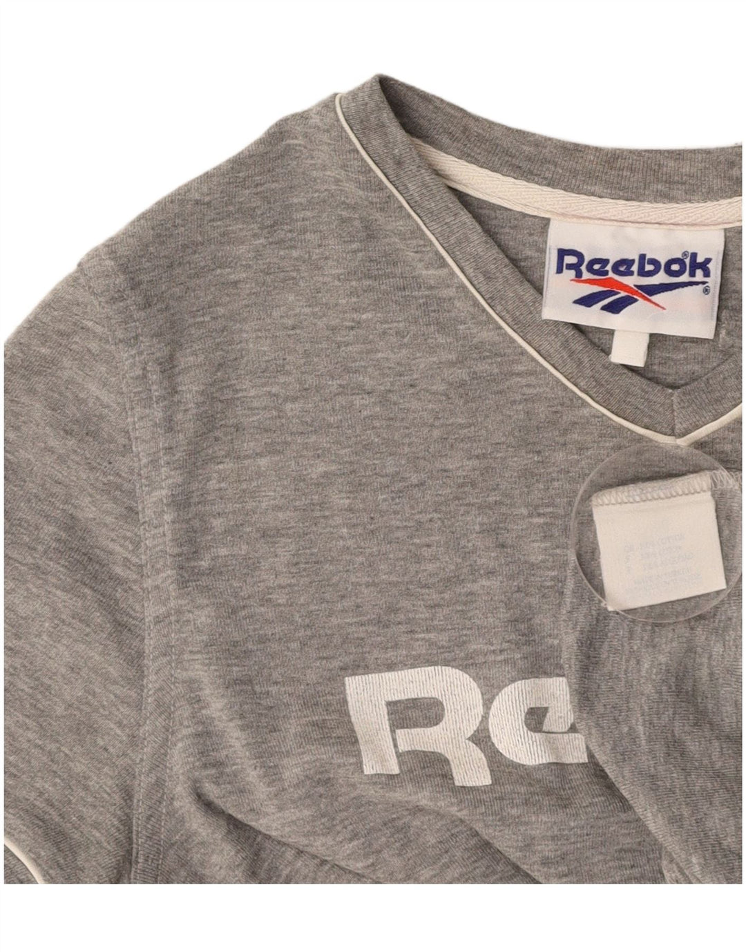 Γυναικείο γραφικό μπλουζάκι REEBOK Top UK 14 μεσαίο γκρι βαμβακερό