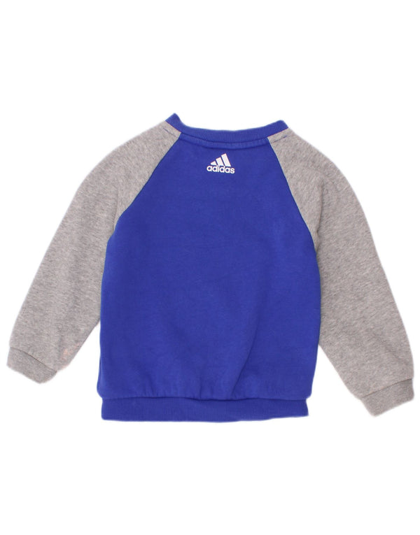 Γραφικό φούτερ Adidas Baby Boys Jumper 12-18 μηνών μπλε χρώματος