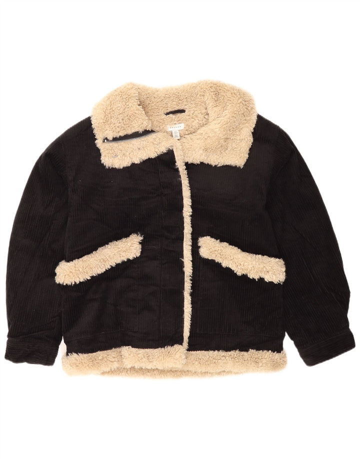 Topshop Γυναικείο Κοτλέ Μπουφάν UK 8 Small Black Colourblock