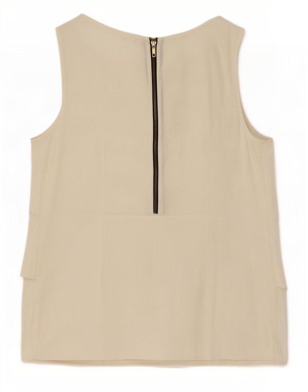 Zara Γυναικεία Αμάνικη Μπλούζα Τοπ UK 18 XL Μπεζ