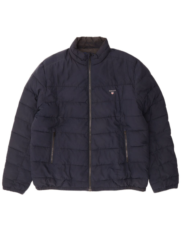 GANT Mens New Haven Padded Jacket UK 44 2XL Navy Blue Polyester