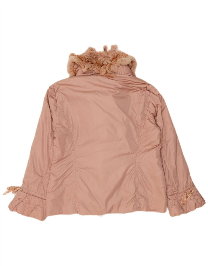 Luisa Spagnoli Γυναικείο Bomber Jacket UK 16 Large Pink Polyamide