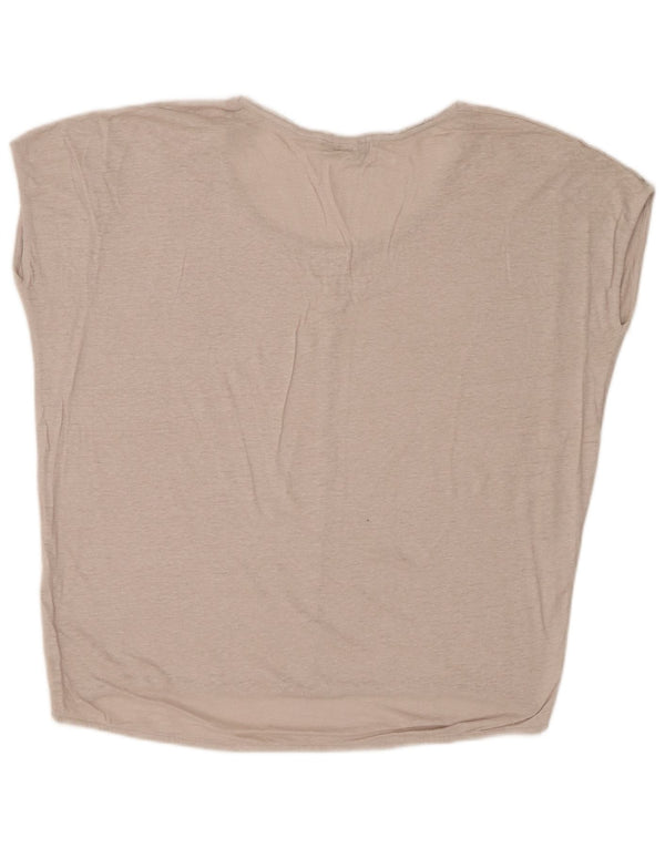 Massimo Dutti Γυναικεία Μπλούζα Oversized Top UK 14 Medium Beige