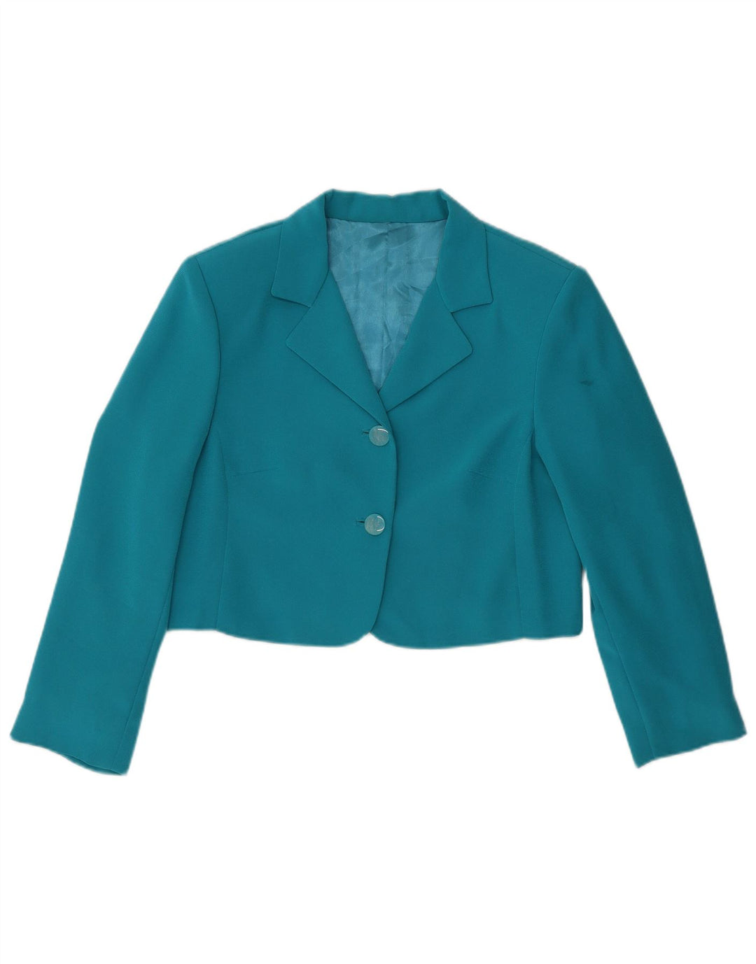 Vintage Γυναικείο Crop Blazer Jacket UK 12 Medium Blue