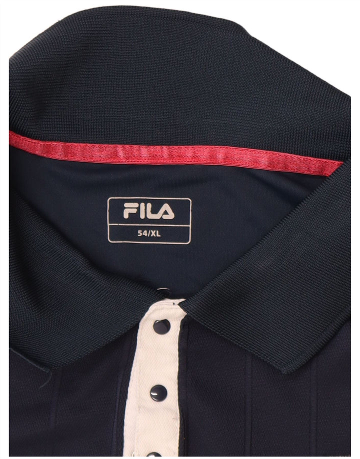 Ανδρικό μπλουζάκι πόλο FILA IT 54 XL Navy Blue Polyester