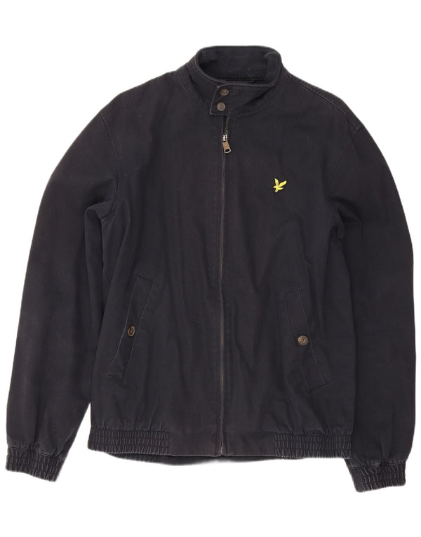 Lyle & Scott Ανδρικό Bomber Jacket UK 38 Medium Navy Blue Cotton