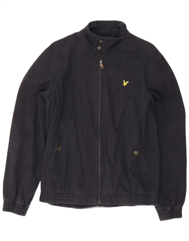 Lyle & Scott Ανδρικό Bomber Jacket UK 38 Medium Navy Blue Cotton