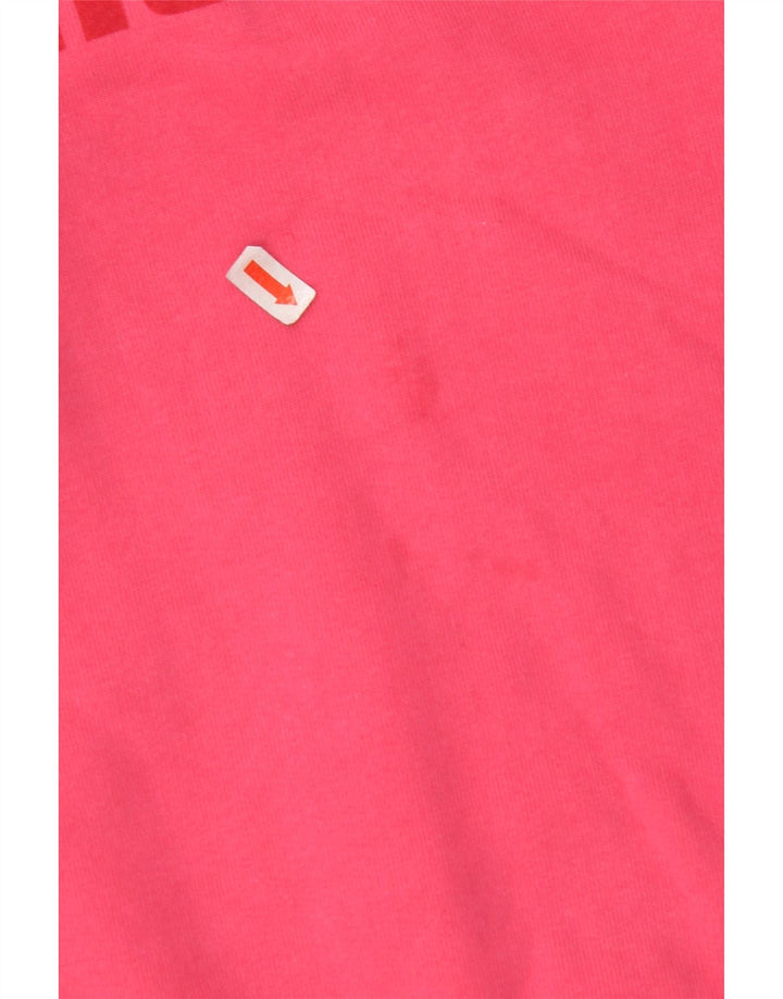 AMERICANINO Γυναικείο γραφικό φούτερ Jumper UK 16 μεγάλο ροζ βαμβακερό