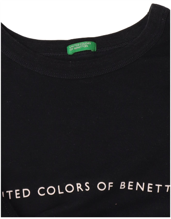 Γυναικείο γραφικό μπλουζάκι Benetton Top UK 14 Medium Navy Blue