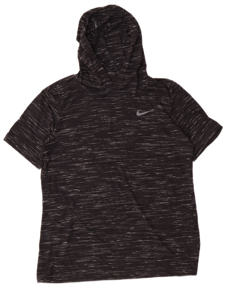 Γυναικείο μπλουζάκι Nike με κουκούλα τοπ 14 μεσαίου μαύρου πολυεστέρα
