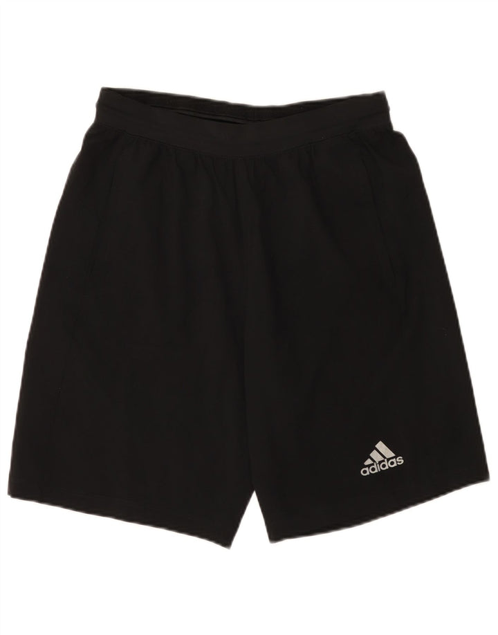 Ανδρικό αθλητικό σορτς Adidas Climalite από μικρό μαύρο πολυεστέρα