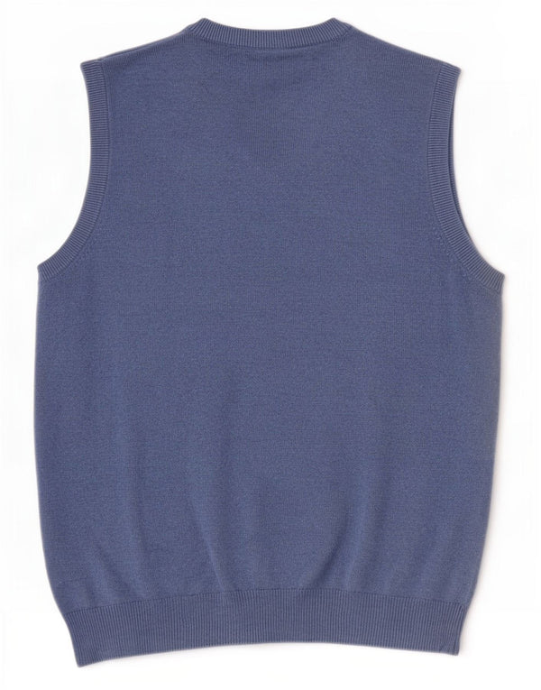 Marks & Spencer Ανδρικό γιλέκο Tank Top Μεσαίο μπλε βαμβακερό