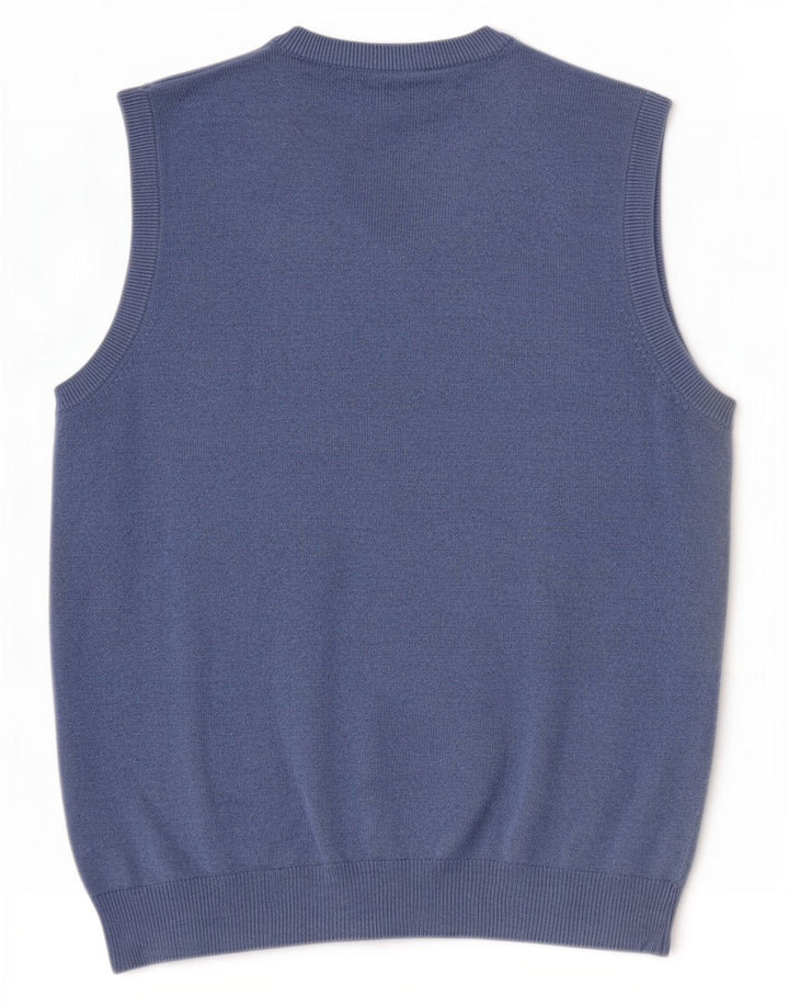 Marks & Spencer Ανδρικό γιλέκο Tank Top Μεσαίο μπλε βαμβακερό