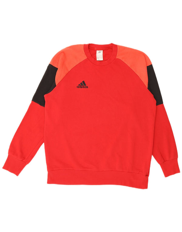 Ανδρικό φούτερ ADIDAS Jumper XL Red Colourblock Βαμβακερό