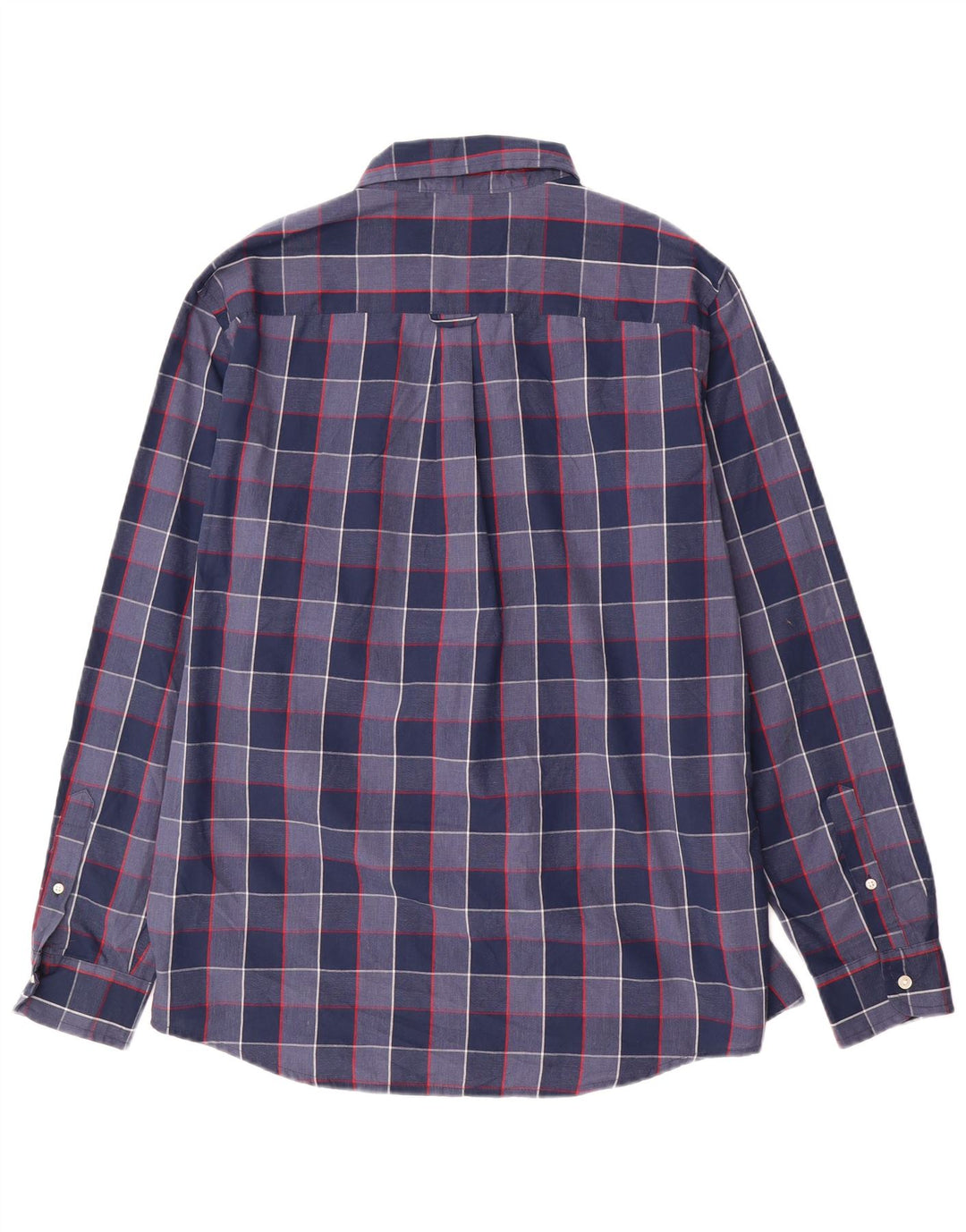Chaps Ανδρικό πουκάμισο Easy Care Large Navy Blue Check Cotton