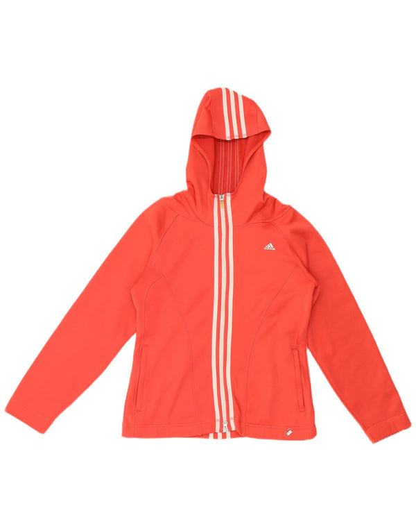 Γυναικείο πουλόβερ με κουκούλα με φερμουάρ Adidas Climawarm UK 12 Μεσαίο κόκκινο πολυεστέρα