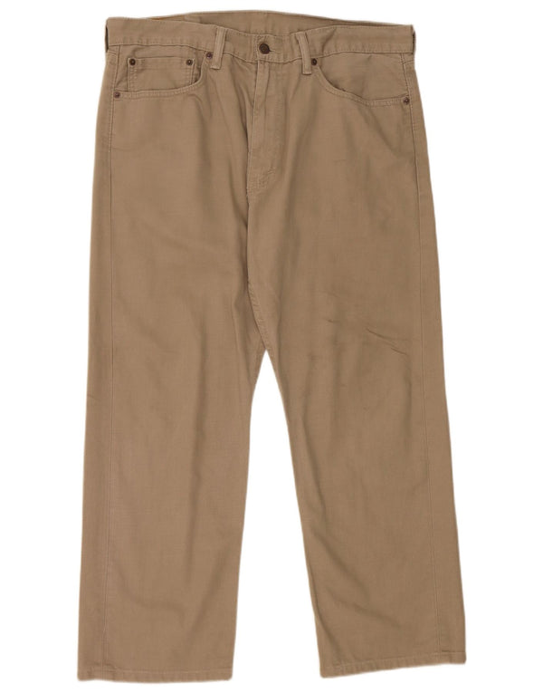 Levi's Mens 505 Regular Fit Straight Casual Παντελόνι W36 L26 Χακί Βαμβακερό