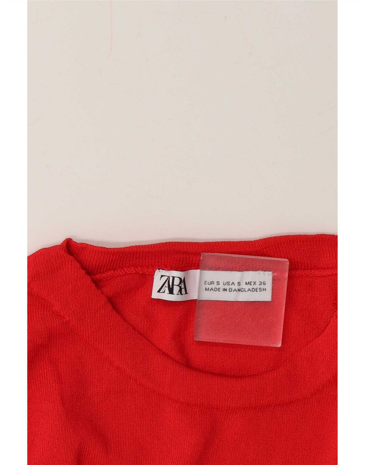 Zara Γυναικεία Μπλούζα Τοπ UK 10 Small Red