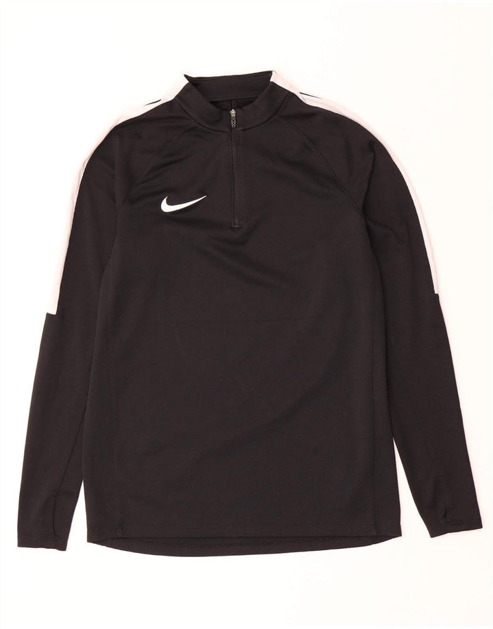 Ανδρική φόρμα NIKE Dri Fit με φερμουάρ πουλόβερ στο επάνω μέρος, μεσαίο μαύρο χρώμα