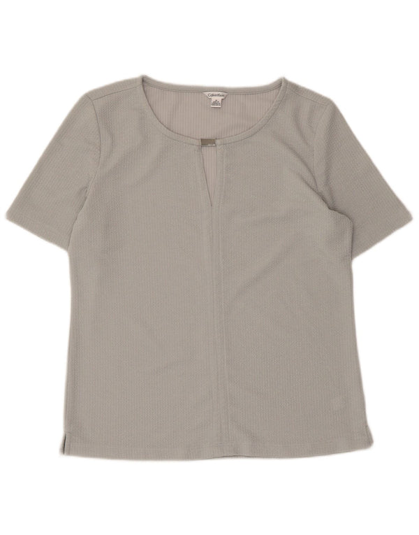 Γυναικεία μπλούζα CALVIN KLEIN Top UK 14 Medium Grey Polyester