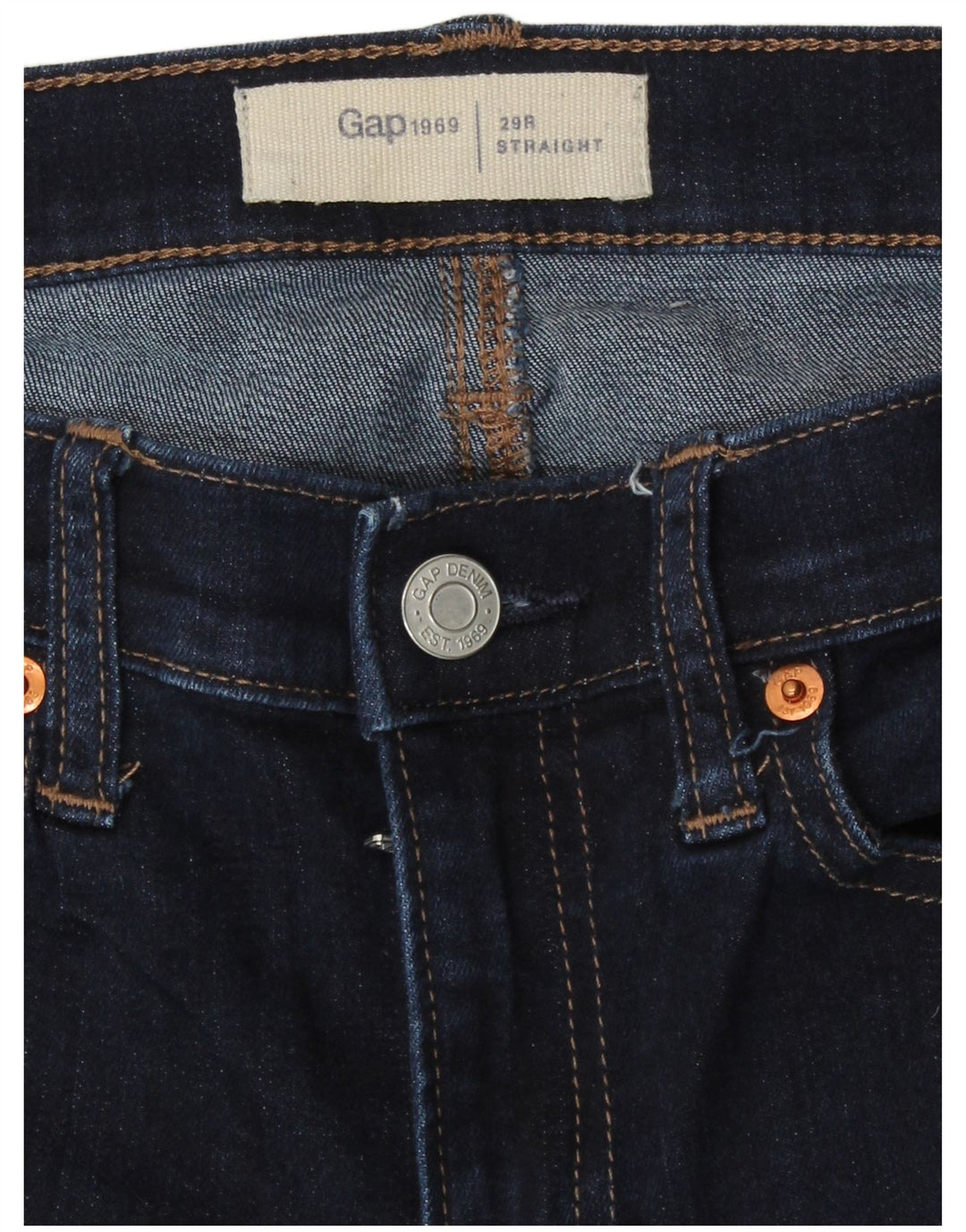 Gap Γυναικείο Straight Jeans W29 L29 Navy Blue