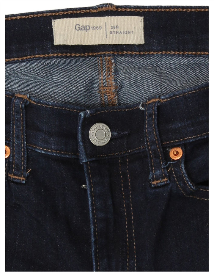 Gap Γυναικείο Straight Jeans W29 L29 Navy Blue