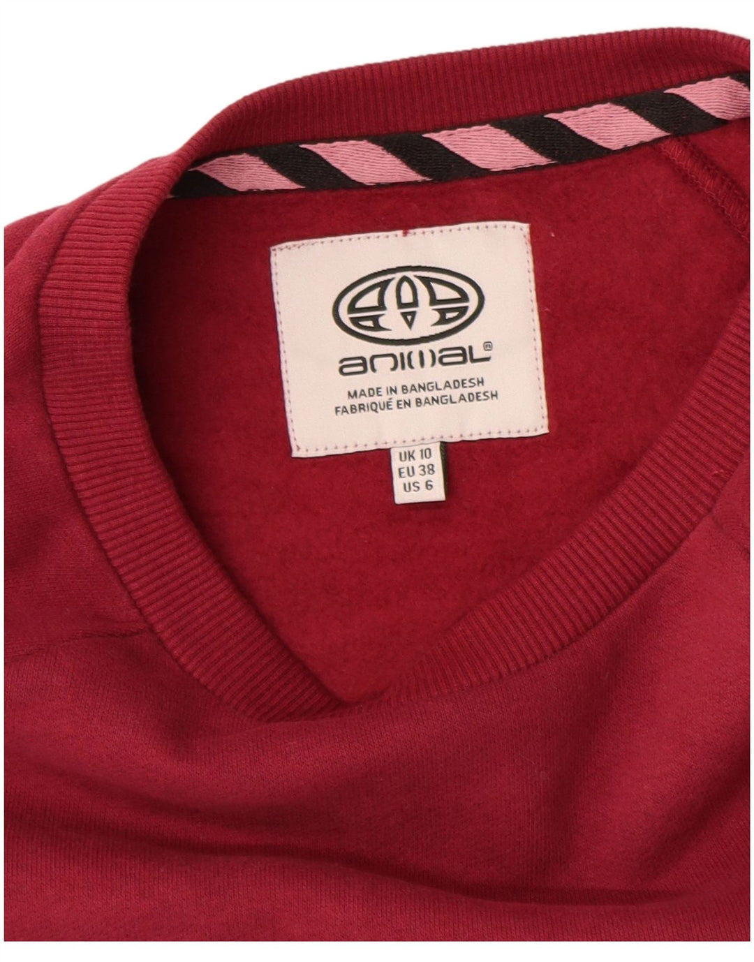 ANIMAL Γυναικεία γραφικά υπερμεγέθη φούτερ Jumper UK 10 Small Burgundy