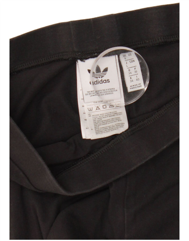 Γυναικείο κολάν Adidas UK 8 Small μαύρο βαμβακερό