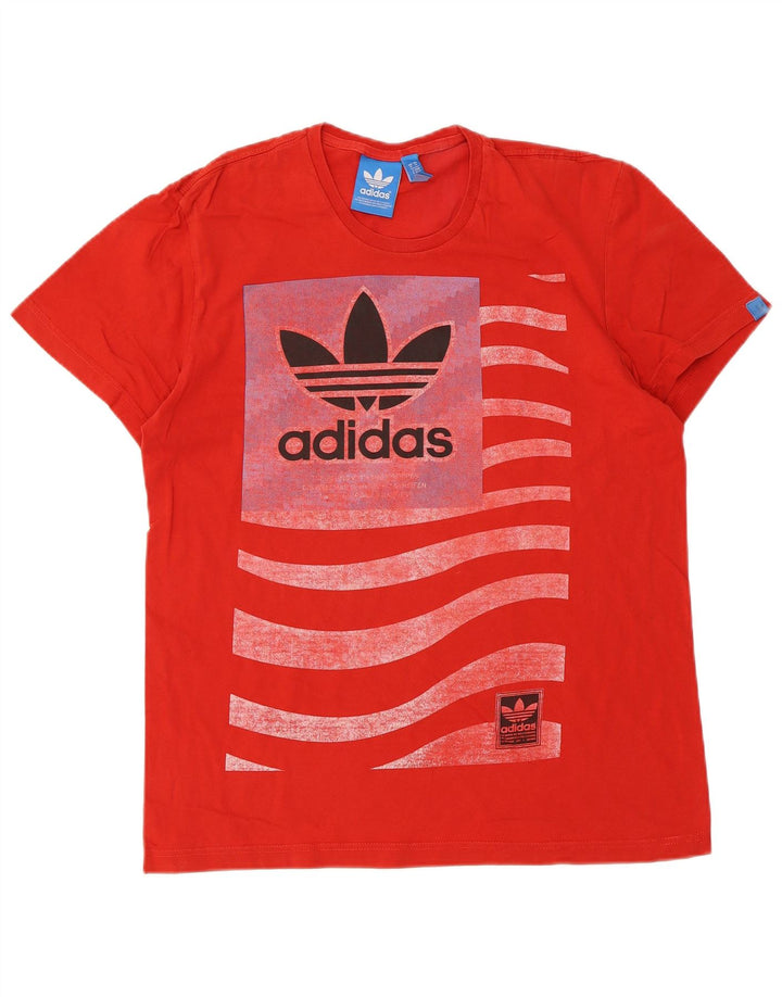 Ανδρικό γραφικό T-Shirt Adidas Top Medium Red