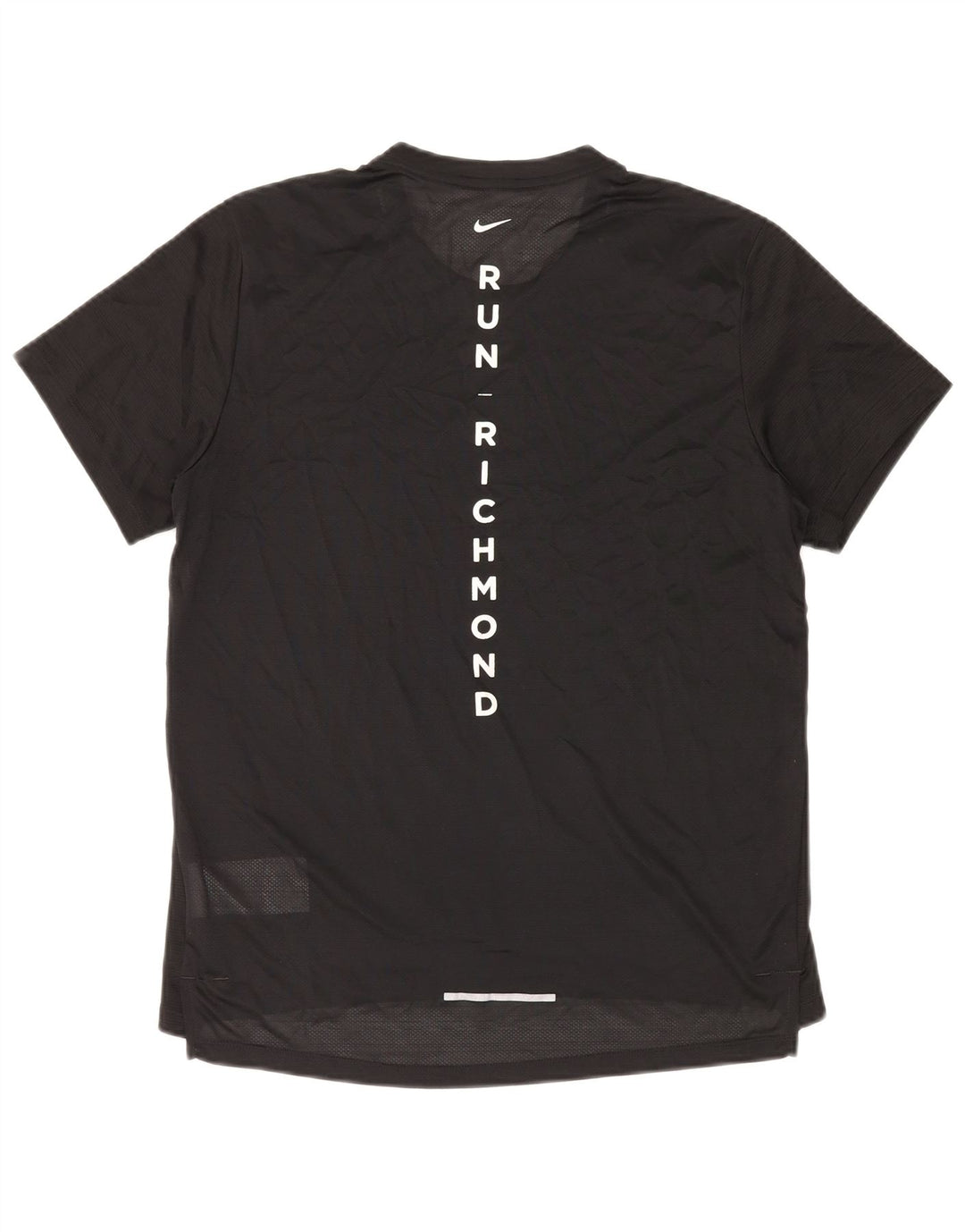 Γυναικείο γραφικό μπλουζάκι NIKE Dri Fit Τοπ μεσαίου μαύρου πολυεστέρα