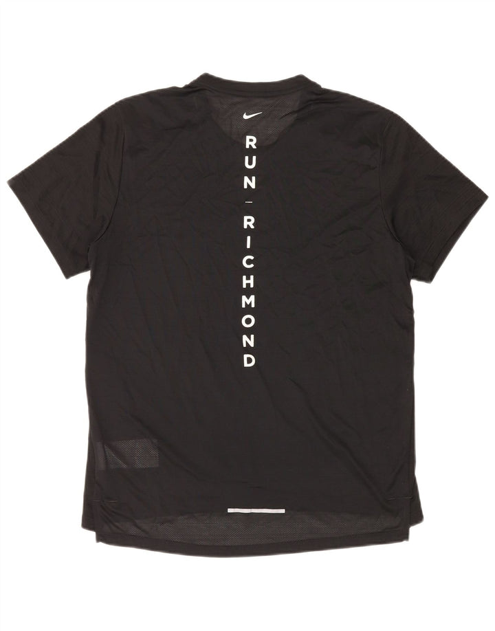 Γυναικείο γραφικό μπλουζάκι NIKE Dri Fit Τοπ μεσαίου μαύρου πολυεστέρα