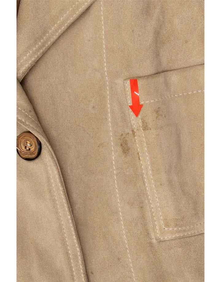 VINTAGE Womens Overcoat UK 16 Large Beige Vintage Vintage and Second-Hand Vintage from Messina Hembry 