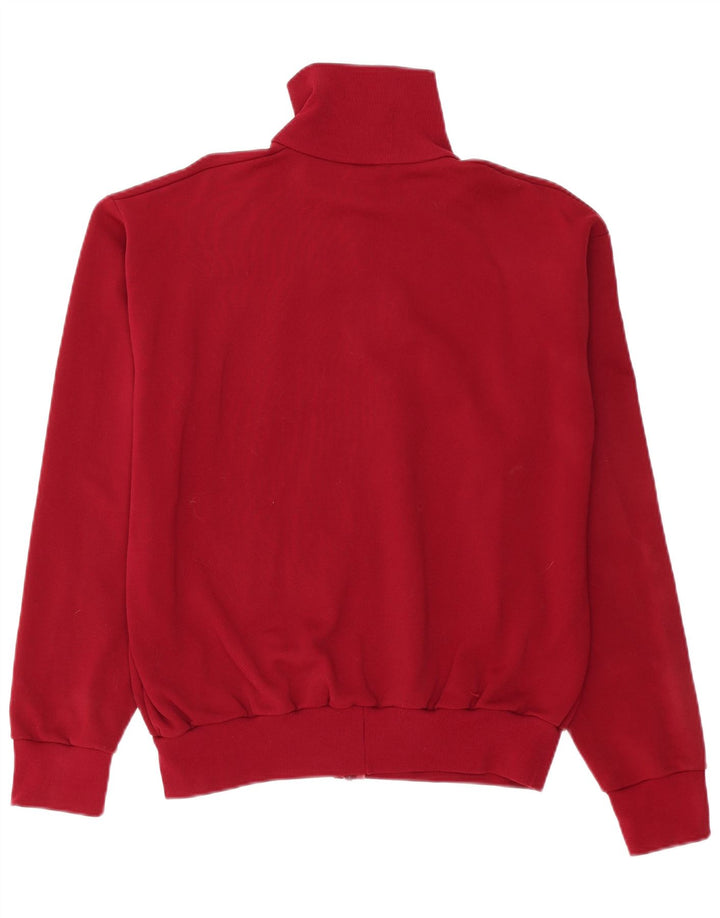 GRASSHOPPERS Mens Tracksuit Top Jacket Large Maroon Synthetic