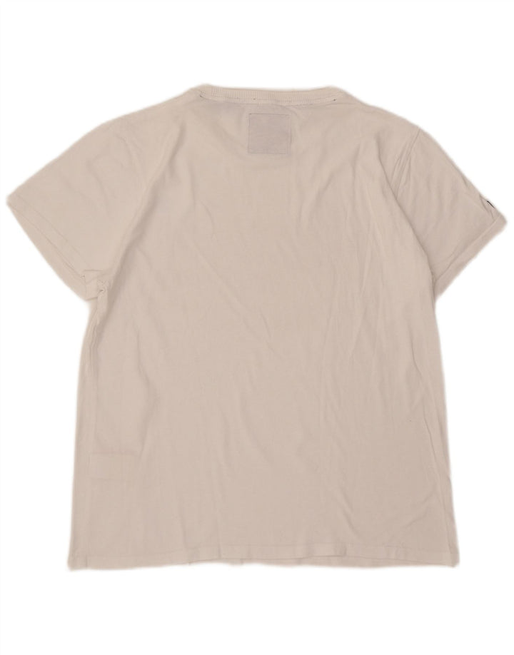 Superdry Ανδρικό γραφικό T-Shirt Top 2XL Λευκό βαμβακερό